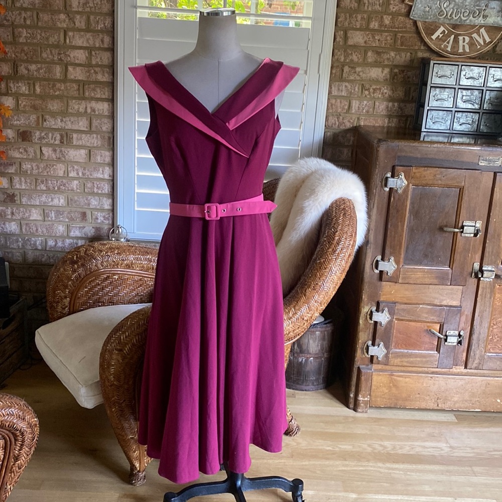 MISS CANDYFLOSS RETRO VINTAGE INSPIRED ROCKABILLY DRESS MEDIUM EXCELLENT  PIN UP